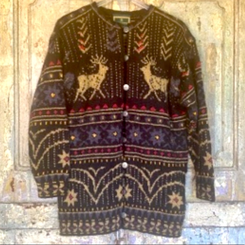 Dale of Norway holiday hand-knitted reindeer sweater